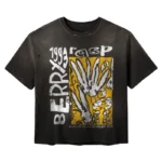 Gold+Vintage Raspberry Hills Code 77 Black Tee